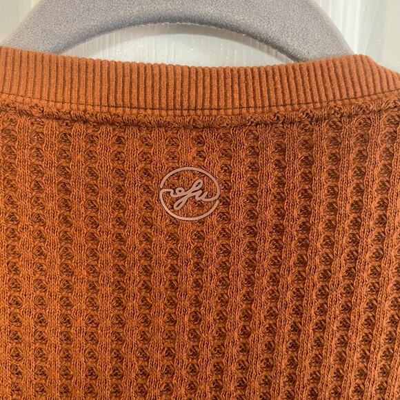 Out From Under Waffle Lace Up Front Boxy Henley from Urban Outfitters size Small - Picture 3 of 14